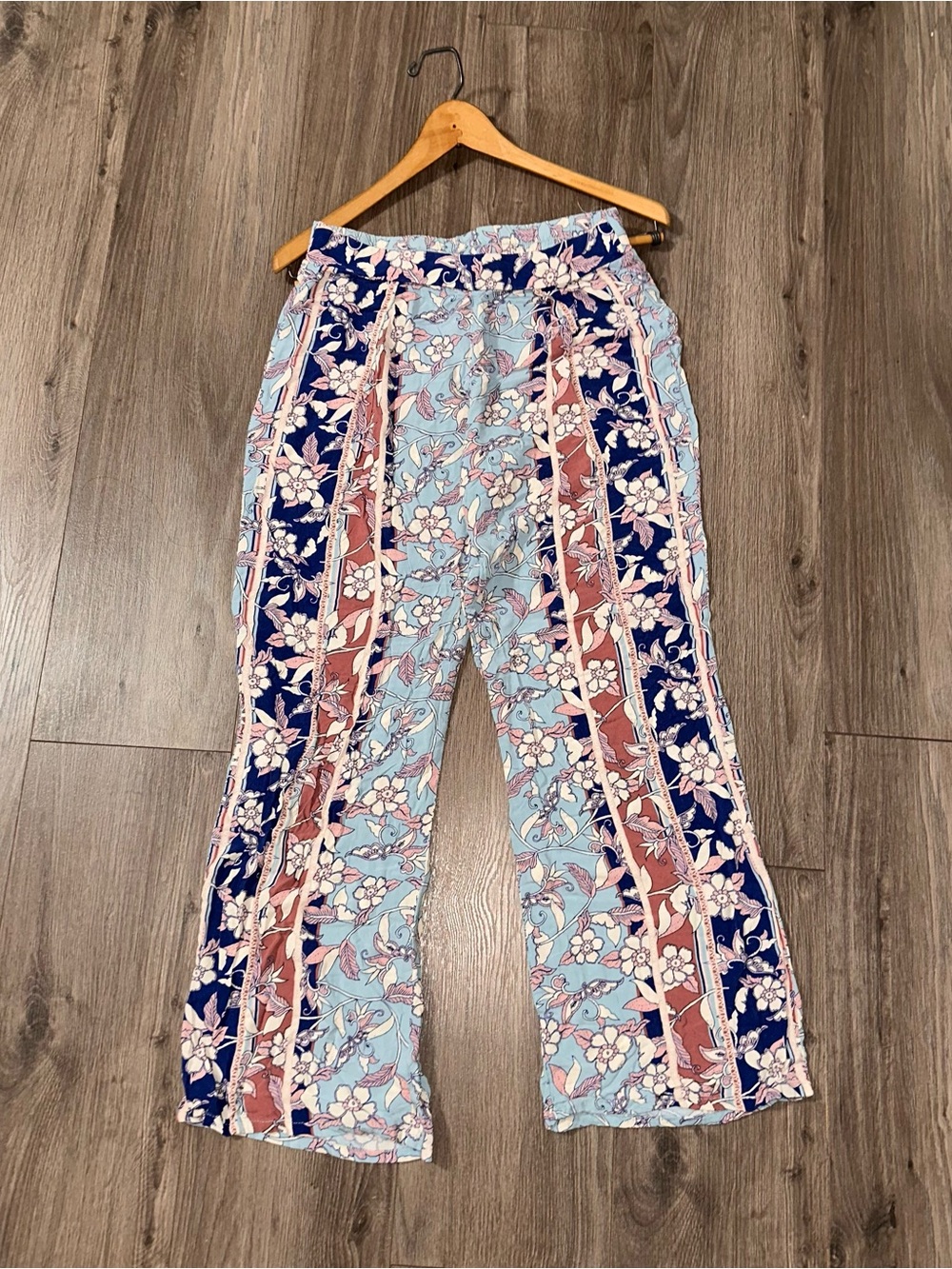 Pants Patchwork Floral Wide-Leg Summer Boho Pants